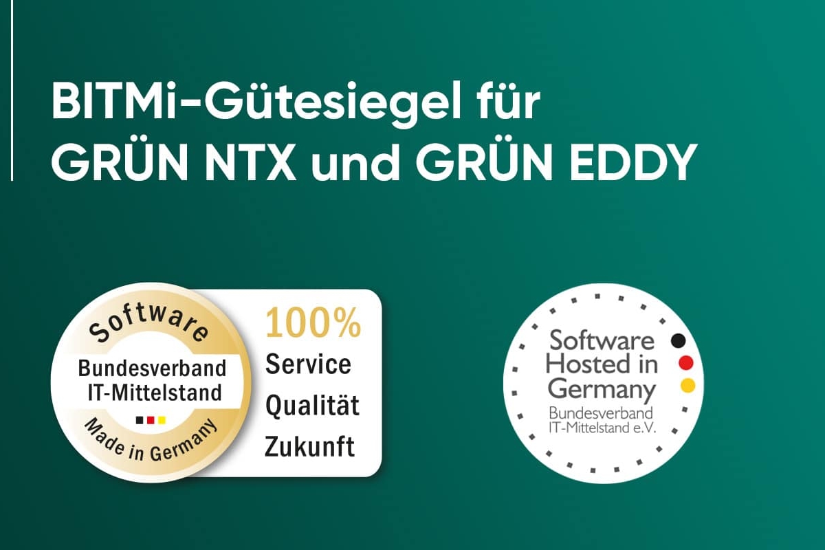 BITMI-Gütesiegel für GRÜN NTX und GRÜN EDDY